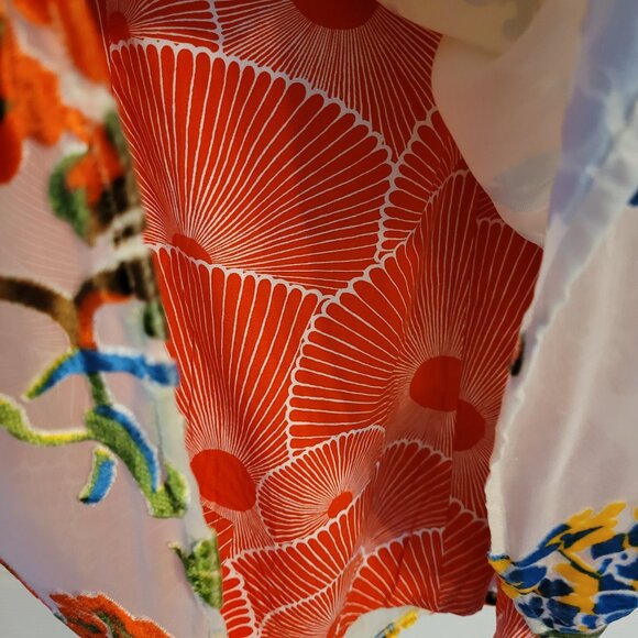 Anthropologie Maeve Flower Market Silk Velvet Swing Dress - Picture 4 of 8